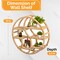 Vintiquewise Round Bamboo Wall Shelf with 3-Tier Wooden Display Sections Boho Circle Hanging Shelf for Living Room Bedroom Entryway & Home Decor – Decorative Circular Storage Rack for Small Plants Accents and Collectibles